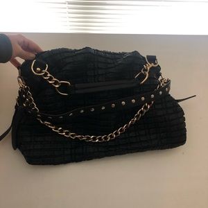 Bebe black leather bag